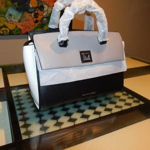 Michael Kors Sylvia Tricolor Crossgrain Leather